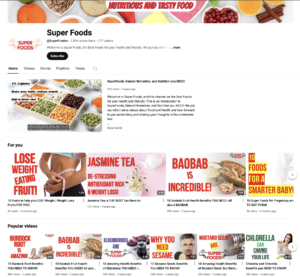 Super Foods YouTube Channel